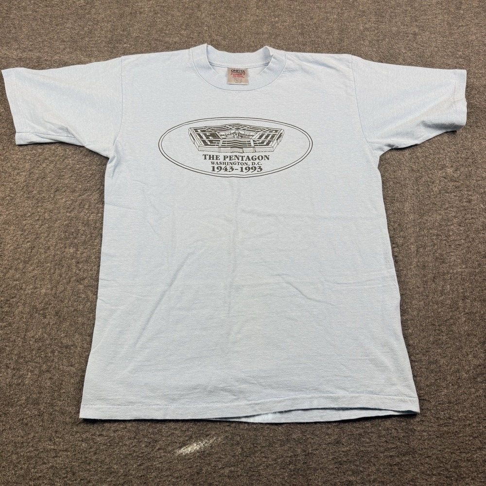 Vintage Pentagon Shirt Mens Large‎ Blue Oneita Power T Made USA 90s Government